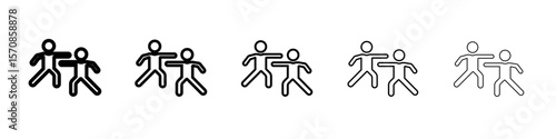 karate icon outline simple illustration isolated
