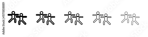 karate icon outline simple illustration isolated