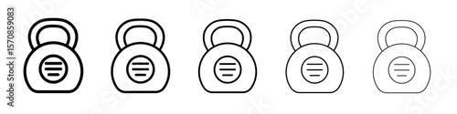 kettlebell icon outline simple illustration isolated