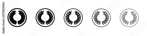 laurel wreath icon outline simple illustration isolated