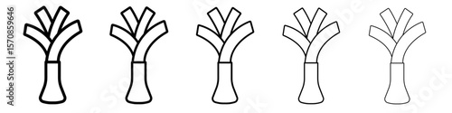 leek icon outline simple illustration isolated