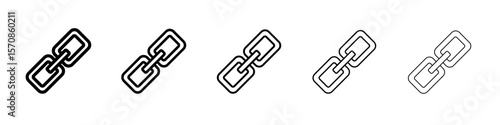 Link icon outline simple illustration isolated