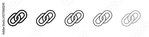 Link icon set. outline simple illustration isolated