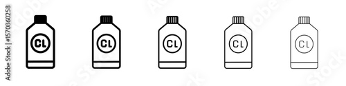 liquid Chlorine chemical icon outline simple illustration isolated