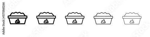 Litter Box icon outline simple illustration isolated