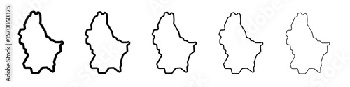 Luxembourg country map icon outline simple illustration isolated