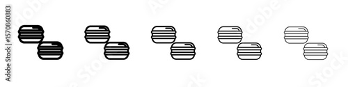 macarons icon outline simple illustration isolated