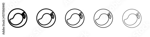 Mango icon outline simple illustration isolated