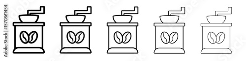 Manual coffee grinder icon outline simple illustration isolated