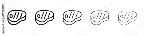 meat icon outline simple illustration isolated