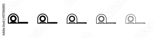 measure tape icon outline simple illustration isolated