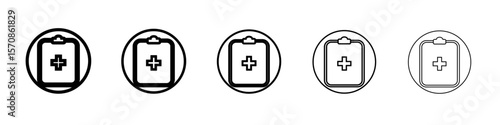 Medical report icon outline simple illustration isolated