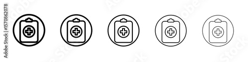 Medical report icon outline simple illustration isolated
