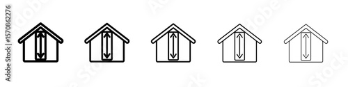 Minimum ceiling heights icon outline simple illustration isolated
