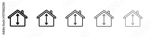 Minimum ceiling heights icon outline simple illustration isolated