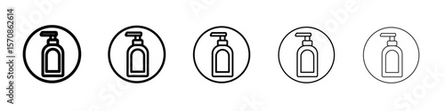 Moisturizing lotion bottle icon outline simple illustration isolated