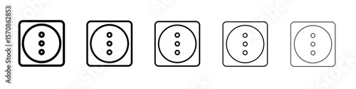 more button icon outline simple illustration isolated