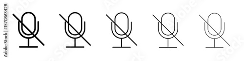 Mute icon outline simple illustration isolated