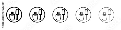 nails polish icon outline simple illustration isolated