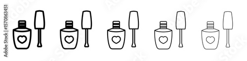 nails polish icon outline simple illustration isolated