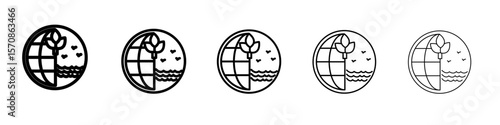 Natural resources icon outline simple illustration isolated