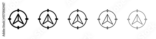 Navigator arrow icon outline simple illustration isolated