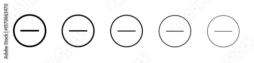 Negative sign icon outline simple illustration isolated