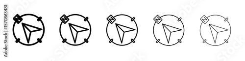 Navigator arrow icon outline simple illustration isolated