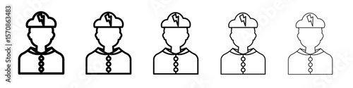 Nervous breakdown icon outline simple illustration isolated
