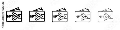 NFT wallet icon outline simple illustration isolated