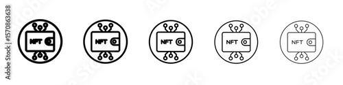 NFT wallet icon outline simple illustration isolated