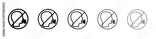 No Cough icon outline simple illustration isolated
