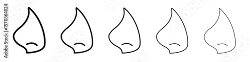 Nose icon outline simple illustration isolated