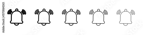 Notification icon outline simple illustration isolated