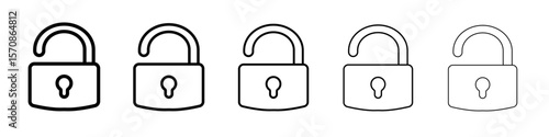 Padlock icon outline simple illustration isolated