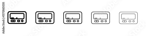 Pager icon outline simple illustration isolated