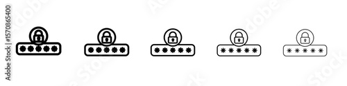 Password security icon outline simple illustration isolated