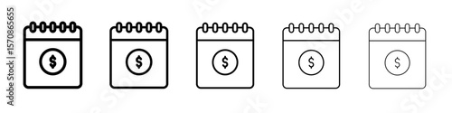 Payday icon outline simple illustration isolated