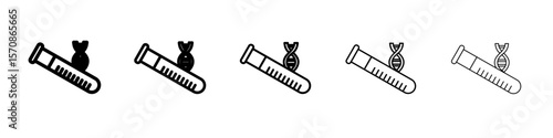PCR test icon outline simple illustration isolated