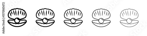 Pearl icon outline simple illustration isolated