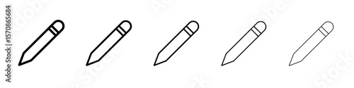 Pencil icon outline simple illustration isolated