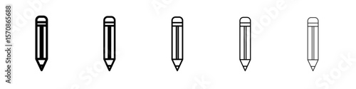 Pencil icon outline simple illustration isolated