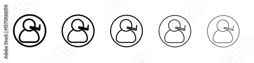 Person smoking icon outline simple illustration isolated