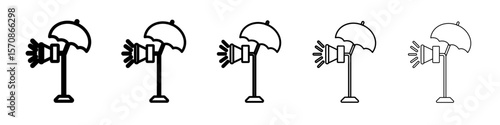 photography lighting icon outline simple illustration isolated