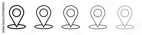 Pin icon outline simple illustration isolated