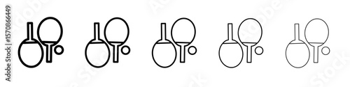Ping Pong icon outline simple illustration isolated