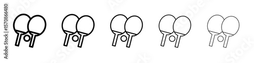 Ping Pong icon outline simple illustration isolated