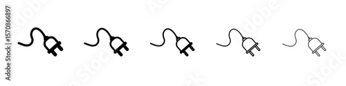 Plug icon outline simple illustration isolated