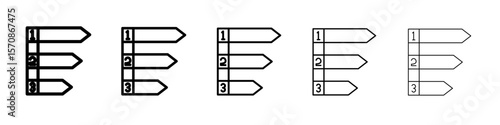 Priority icon outline simple illustration isolated