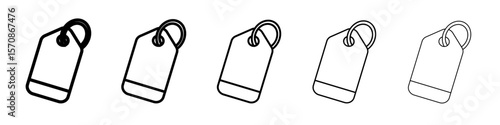 Price tag icon outline simple illustration isolated